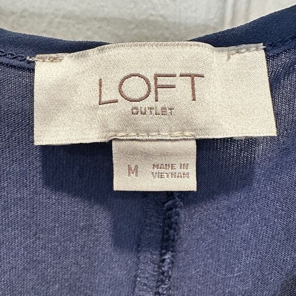 Loft Outlet Flower blue/purple tank top - Picture 4 of 8